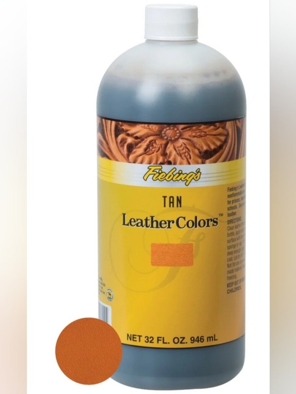 Fiebing's  Water-Based Leather Dye In The Color Tan. Brand New *Sealed